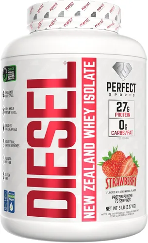 Miniatura 19 de PERFECT SPORTS Diesel 100% aislado de proteína de suero de Nueva Zelanda Endulzado con stevia, sin ingredientes artificiales, apto para dieta Keto