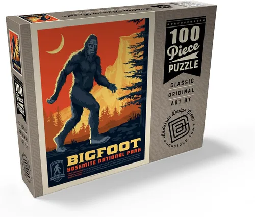 Miniatura 2 de MyPuzzle Legends of The National Parks: Yosemite's Bigfoot - Póster vintage - Rompecabezas de 100 piezas prémium para adultos
