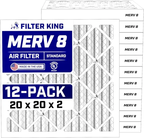 Miniatura 133 de Filter King Filtro de aire de 5.88 x 12.13 x 1 (MERV 8) (paquete de 12) filtros de horno de CA para control de polvo y alergias, fabricados en EE.