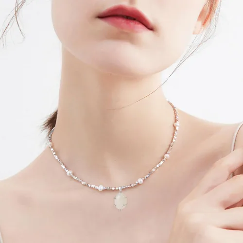 Miniatura 6 de BENECREAT 2 piezas de plata de ley 925 con 5 garras colgantes en blanco, platino/oro/oro rosa colgante para collar joyería