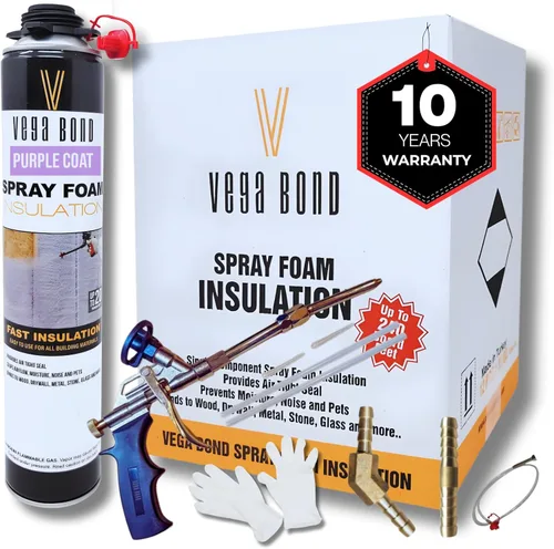 Miniatura 18 de Vega Bond Espuma en aerosol de aislamiento de celda cerrada de un solo componente, autoexpansible, 29 onzas con valor R de 5.66, aerosol acústico