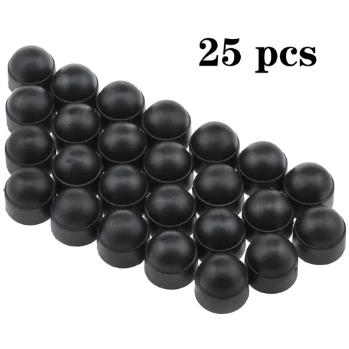 Miniatura 4 de AYLIFU 25 tapas protectoras de tuerca hexagonal de plástico negro M8; cubiertas hexagonales M8x13mm