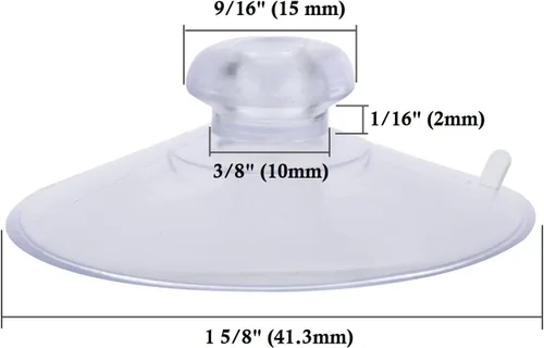 Miniatura 2 de N'ice Packaging 3 piezas de nuestra ventosa fuerte de plástico transparente con gancho extraíble (1 5/8 pulgadas de diámetro)