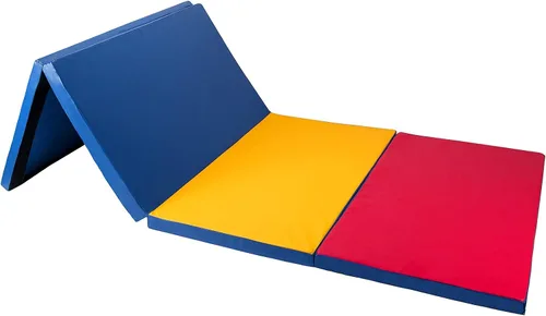 Miniatura 3 de Polar Aurora - Esterillas de gimnasia plegables de 4 pies x 10 pies x 2 pulgadas, para ejercicio aeróbico, estiramiento y yoga