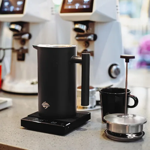 Miniatura 4 de Cafetera de prensa francesa, prensa de café de acero inoxidable 304, 34 onzas (4 tazas), cafetera con recipiente de café de 2.16 onzas, prensas