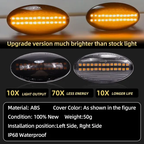 Miniatura 2 de Lámpara de señal de giro LED para guardabarros delantero compatible con Su-zu-ki G-rand Vitara Vtarai Jimny Swift SX4 S-Cross APV Arena XL7 Alto