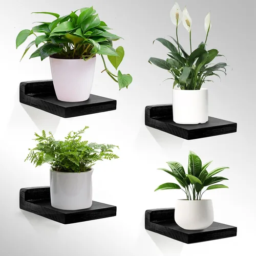 Estante pequeño de pared, mini estantes flotantes para pared de 4 pulgadas, juego de 4, estante de decoración de exhibición para dormitorio, baño,