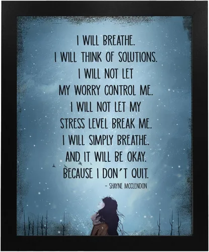 Miniatura 6 de AMERICAN LUXURY GIFTS I Will Simply Breathe and It Will Be Okay - Impresión artística de pared con citas inspiradoras, decoración de pared moderna