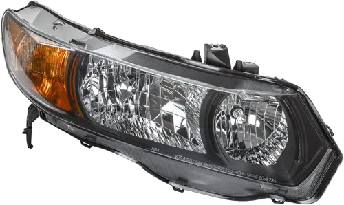 Miniatura 10 de Repuesto para Honda 2006-2009 Civic Coupe LX, EX, DX 2009 Civic Coupe EX-L Conjunto de faros halógenos con bombillas izquierda/lado del conductor