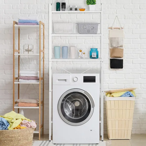Miniatura 4 de ZenStyle Almacenamiento sobre el inodoro, estante organizador de baño de 3 niveles, estante multifuncional para ahorrar espacio independiente, fácil
