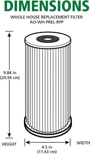 Miniatura 5 de AO Smith - Cartucho de repuesto de filtro de agua de sedimentos de 40 micrones, certificado NSF/ANSI 42, para sistemas de filtración de toda