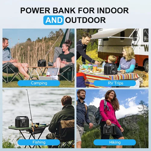Miniatura 9 de Estación de energía portátil SinKeu de 122.8 Wh, generador solar de batería LiFePO4 para uso doméstico, banco de energía de 150 W con salida de CA
