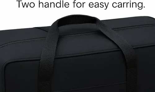Miniatura 14 de Bolsa de viaje de carga cuadrada de 24 pulgadas Bolsa Maleta de Lona 50 Lb Cap equipaje Tote, Negro