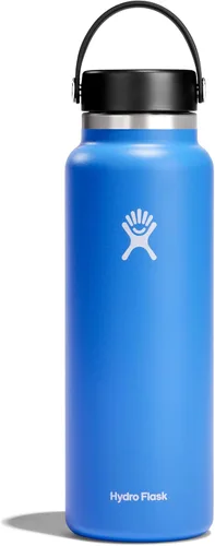 Miniatura 77 de Hydro Flask - Botella de agua de acero inoxidable aislada - Boca ancha con tapa flexible, sin derrame, a prueba de fugas y recargable de 40 oz Negro