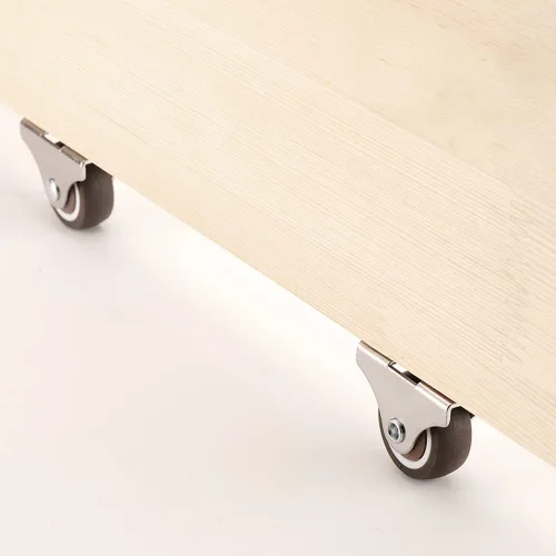 Miniatura 4 de Mini ruedas giratorias fijas de 1 pulgada con rodamiento de bolas silencioso, ruedas giratorias pequeñas, ruedas giratorias de perfil bajo con parte