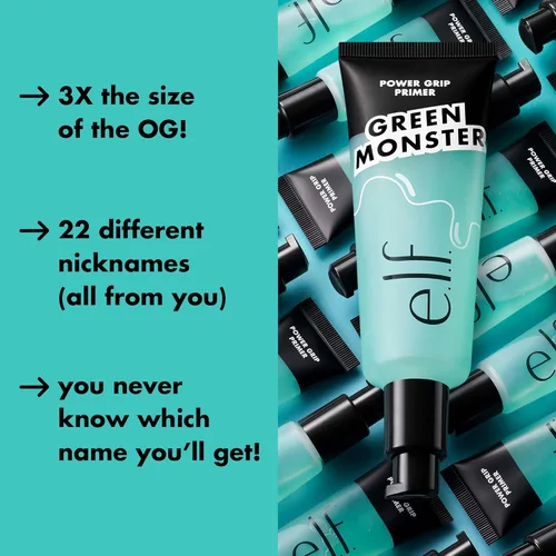 Miniatura 5 de e.l.f. Power Grip Primer Jumbo, prebase en gel hidratante para el rostro para suavizar la piel y fijar el maquillaje, hidrata y prepara, 2.5 oz