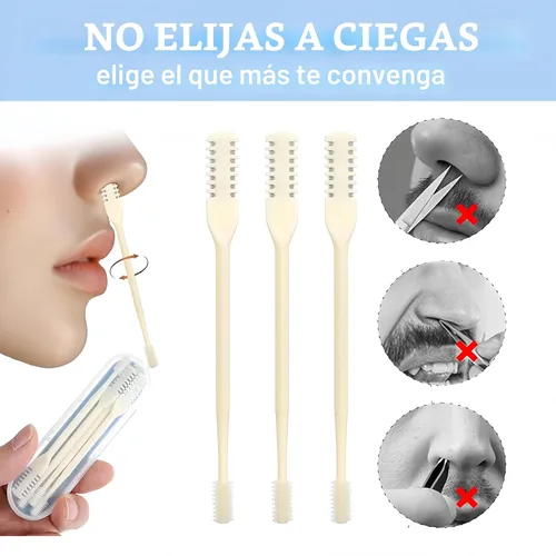 Miniatura 6 de Cortador de pelo nasal portátil, esencial de viaje para hombres y mujeres, herramientas de eliminación de vello de fosas nasales de doble cara