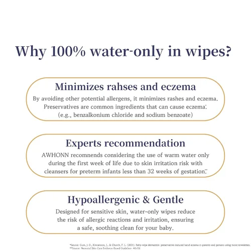 Miniatura 8 de Blissmile Toallitas húmedas 100% de agua, tamaño de viaje, envueltas individualmente, sin perfume, cuidado de cara, manos, cuerpo y femenino, suaves