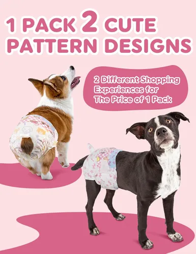 Miniatura 3 de Dono Paquete de 24 pañales para perras, superabsorbentes, indicador de humedad, tamaños S (9.5-15.7 pulgadas), ideal para perros hembras pequeñas a