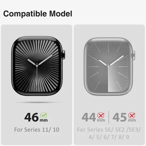Miniatura 61 de ULTIMAL - Correa resistente con estuche para Apple Watch de 44 mm, correa protectora a prueba de golpes de grado militar para hombres, correa