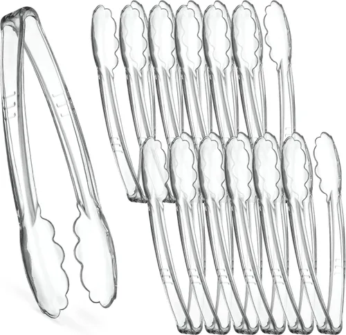 Miniatura 11 de [Pinzas Transparentes de 7.5 Pulgadas] Pinzas para servir Plasticpro de 7.5 pulgadas, resistentes y reutilizables, para cocina y barbacoa