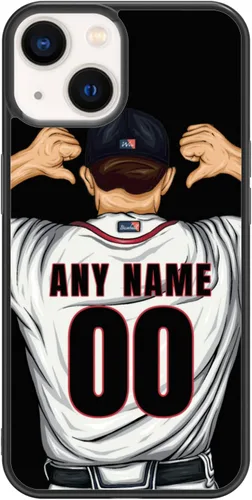 Miniatura 30 de Custome - Funda de teléfono de béisbol, diseño creativo de béisbol deportivo con número de estrella para iPhone 15, 14, 13, 12, 11 Pro Max Plus Mini