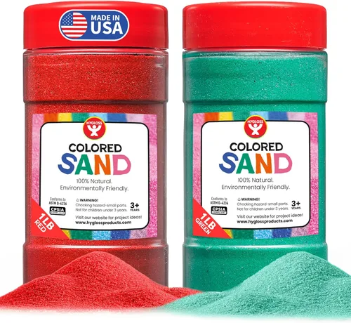 Miniatura 64 de Hygloss Arena de colores para manualidades – Botella de 1 libra, magenta – Juegos de arte de arena fina y colorida vibrante para niños – Actividades