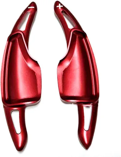 High Flying 2 piezas de accesorios interiores, volante de paletas de cambio DSG, extensiones rojas para Chevy Chevrolet Camaro 2016-2022, C7 Rojo