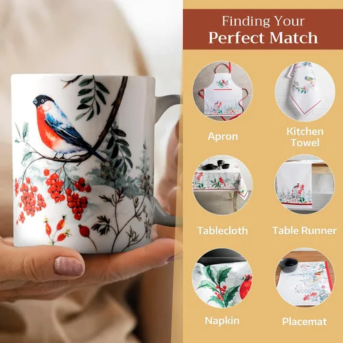 Miniatura 6 de Maison d' Hermine Taza de café con asas, tazas de porcelana fina de hueso, paquete de dos tazas de té para bebidas calientes, capuchino, latte, 015