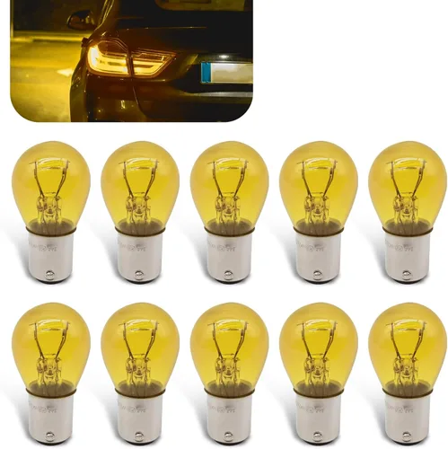 Miniatura 9 de 10 piezas Bombillas para coche 1157 P21/5W S25 BAY15D, bombilla de luz de freno doble cola alta y baja, luz de señal de giro, bombilla de vida más