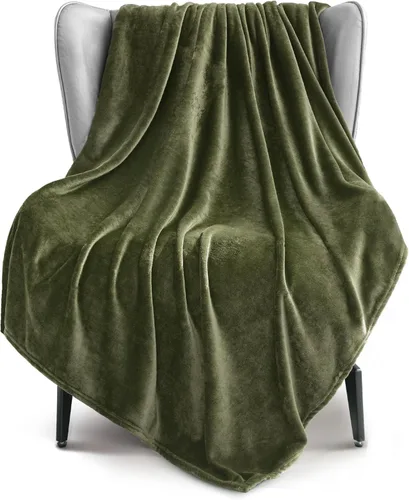 Miniatura 29 de Exclusivo Mezcla Manta de vellón para sofá, cama, súper suave y cálida, para uso en todas las estaciones, acogedora, afelpada, ligera, azul hielo