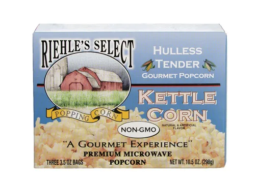 Miniatura 4 de Riehle's Select Popping Corn pochoclos de manteca sin cáscara para microondas, 3 unidades.