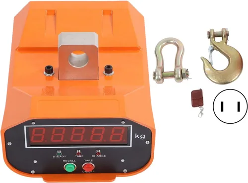 Miniatura 7 de Báscula industrial para grúa, 6,613.9 lbs, 6600 libras, báscula colgante con pantalla digital industrial resistente con control remoto, gancho