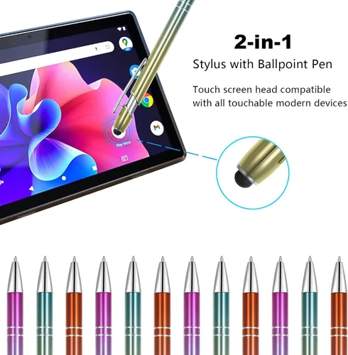Miniatura 2 de Kingluu Hasta 500 bolígrafos personalizados a granel, bolígrafos personalizados con lápiz capacitivo, bolígrafo personalizado de tinta negra con tu
