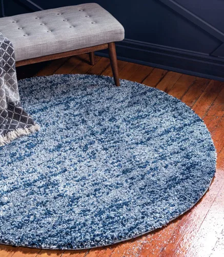Miniatura 18 de Unique Loom Hygge Shag Collection - Alfombra moderna de inspiración marroquí, afelpada y acogedora, 2.2 x 3 pies, color azul/azul marino