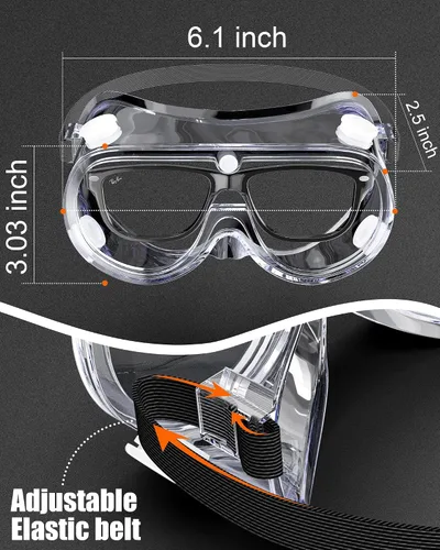 Miniatura 7 de Gafas de seguridad antivaho con ventilación indirecta para laboratorio sobre lentes