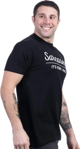 Miniatura 3 de Sarcasm, It's How I Hug Divertida camiseta gráfica sarcástica con actitud de humor para hombres y mujeres, Camiseta para hombre - Negro