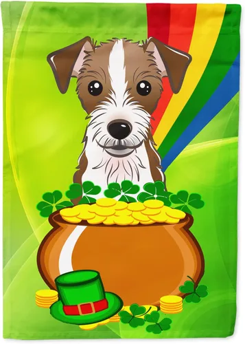 Miniatura 9 de Caroline's Treasures BB1963GF Bandera de Bulldog Inglés para el Día de San Patricio para el jardín, bandera decorativa para patio exterior, patio