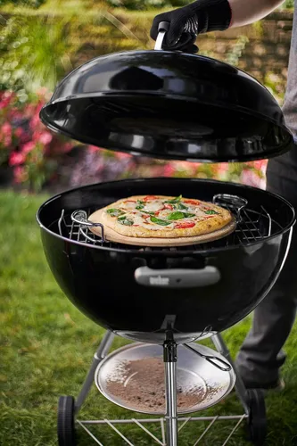 Miniatura 7 de Weber Sistema de Barbacoa Gourmet Piedra para Pizza con Soporte Portátil, 16.7" de Largo