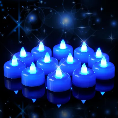 Miniatura 13 de Amagic - Paquete de 24 velas de té LED sin llama, velas de luz de té falsas eléctricas, funcionamiento a pila, para uso votivo, Halloween, Navidad