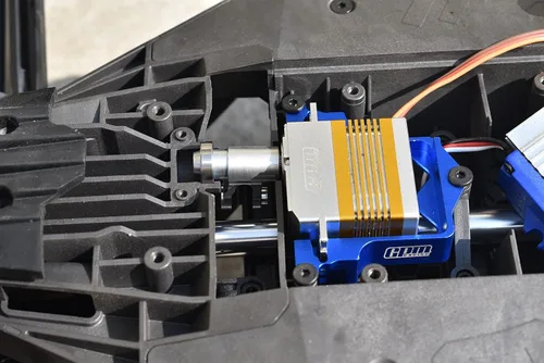 Miniatura 3 de Soporte servo de aluminio 6061-T6 + barra de acoplamiento + juego de bocina servo 25T para Traxxas X Maxx 6S / X Maxx 8S / XRT 8S Monster Truck