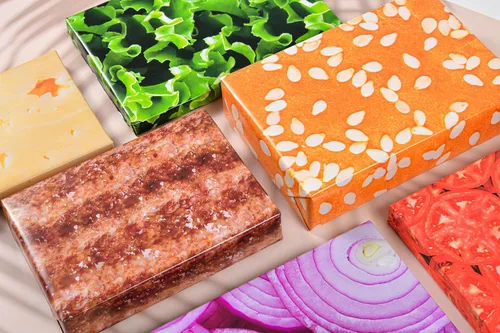 Miniatura 4 de Sikiweiter Papel de Envolver de Hamburguesa - Juego de Papel de Envolver de Hamburguesa para Regalos, 12 Hojas de Papel de Envolver de Queso