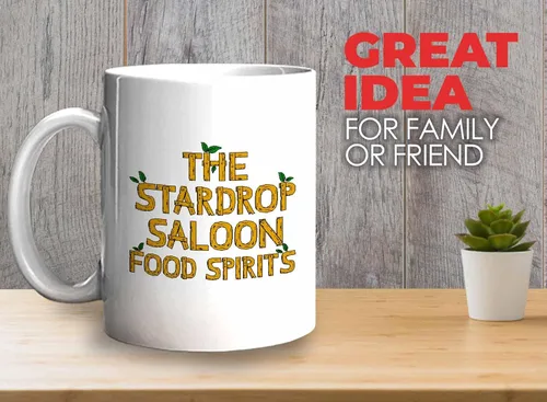 Miniatura 2 de Bubble Hugs Taza de café para videojuegos The Stardrop Saloon Food Spirits - Farming Country Adventure Gaming Gamer Stardew Pelican Town 11 onzas