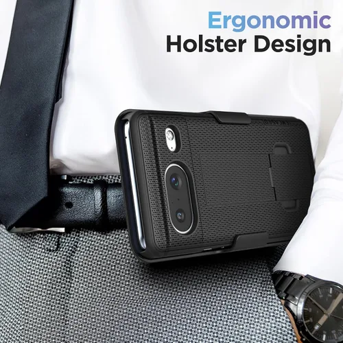Miniatura 4 de Encased Funda para cinturón compatible con Pixel 8 con clip de funda y soporte (8)