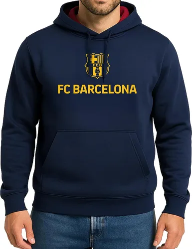 Miniatura 9 de Icon Sports Officially Licensed FC Barcelona Pullover Hoodie - Unisex Adult azul marino (45PH-Navy)