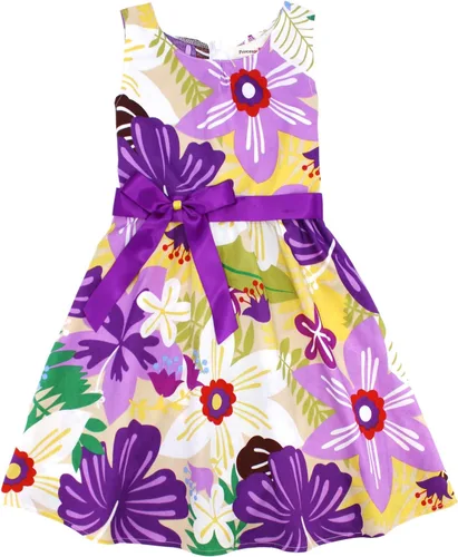 Miniatura 204 de Vestido de verano para niña, de algodón, con diseño floral
