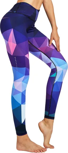 COOLOMG Pantalones de yoga para mujer, mallas capri para correr, leggings de tiro bajo, entrenamiento, gimnasio con bolsillos ocultos