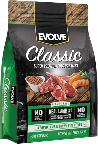 Evolve Classics - Comida para perros con receta de cordero y arroz integral, 3.75 libras
