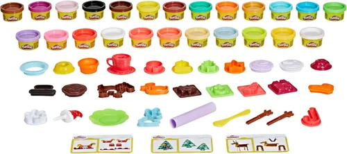 Miniatura 11 de Calendario de Adviento de Play-Doh para niños, cuenta regresiva de 24 días, múltiples regalos sorpresa detrás de cada puerta, manualidades y artes