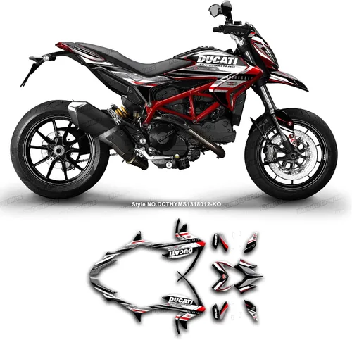 Miniatura 29 de Kit de adhesivos personalizados para Hypermotard Hyperstrada 821 2013 2014 2015 2016, DCTHYMS1318003-KO